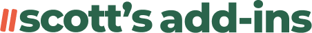xero to excel integration logo of scott's add-ins