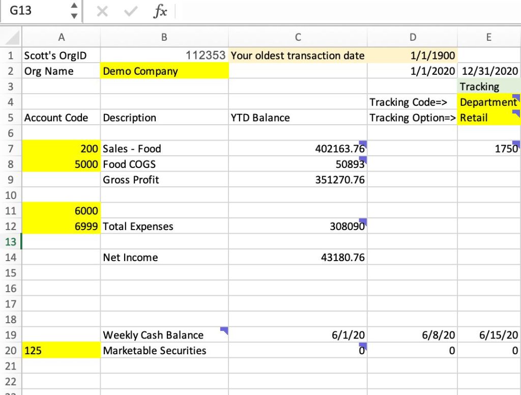 excel quickbooks template with basic easy to use framework 