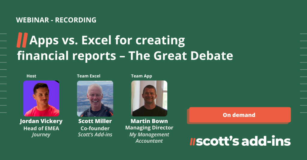 webinar recording on apps vs. excel